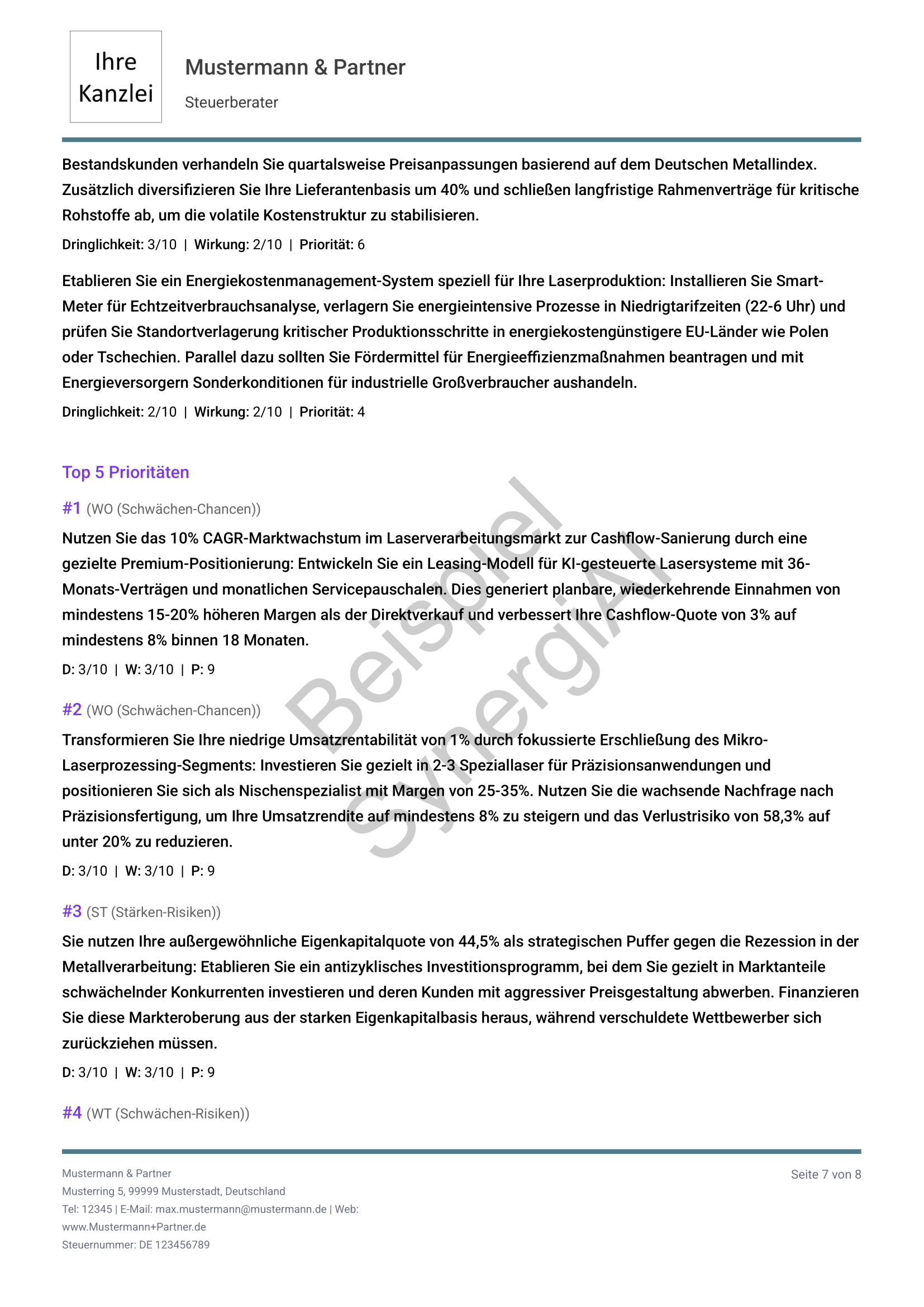 SWOT-Analyse Seite 7